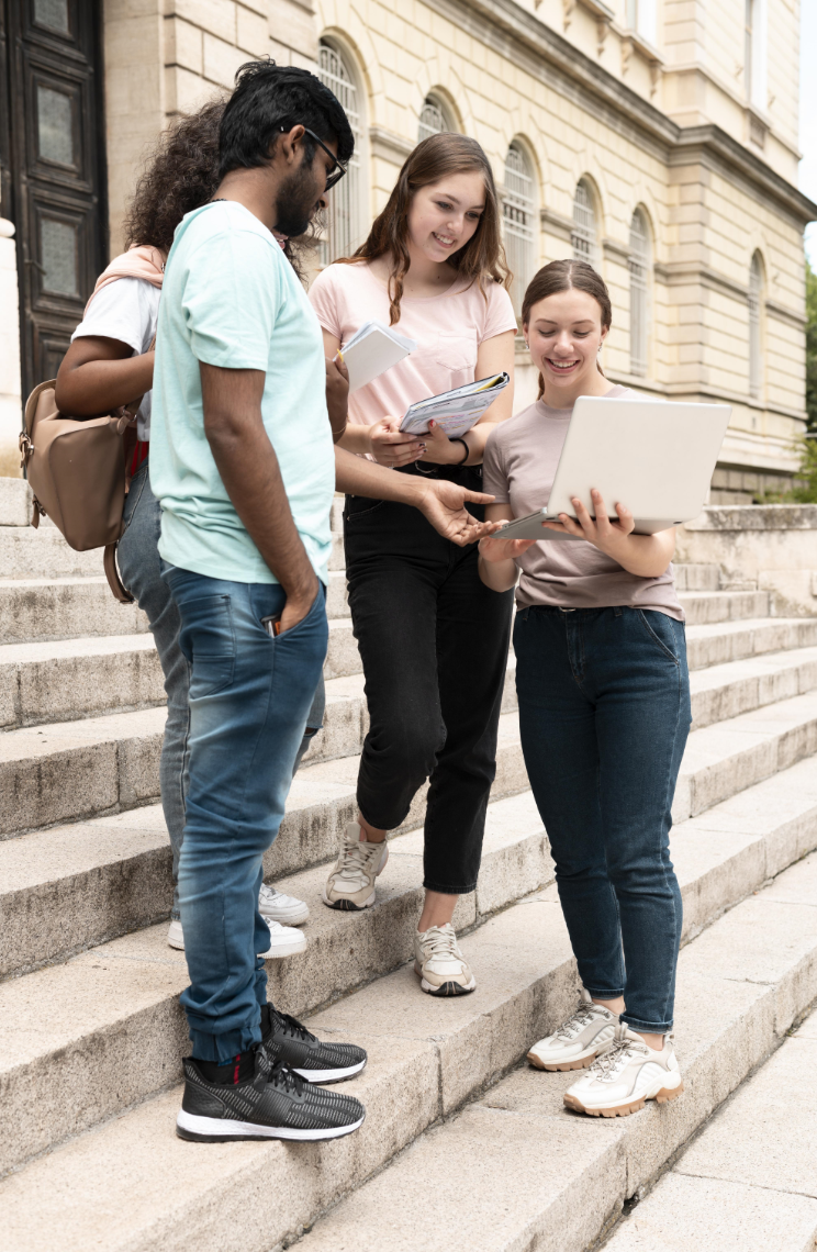 Young Colleagues Studying Together College Exam